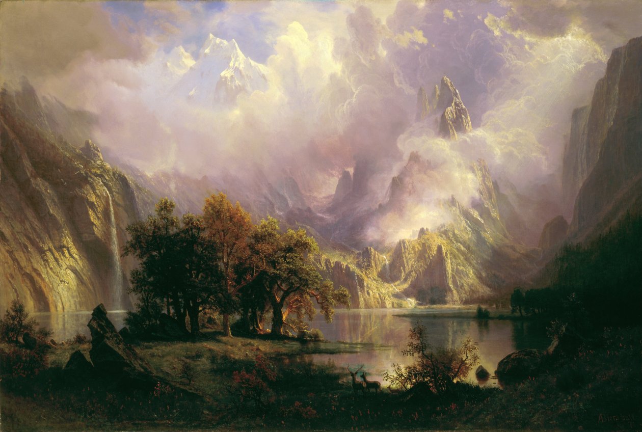 Rocky Mountain landschap door Albert Bierstadt