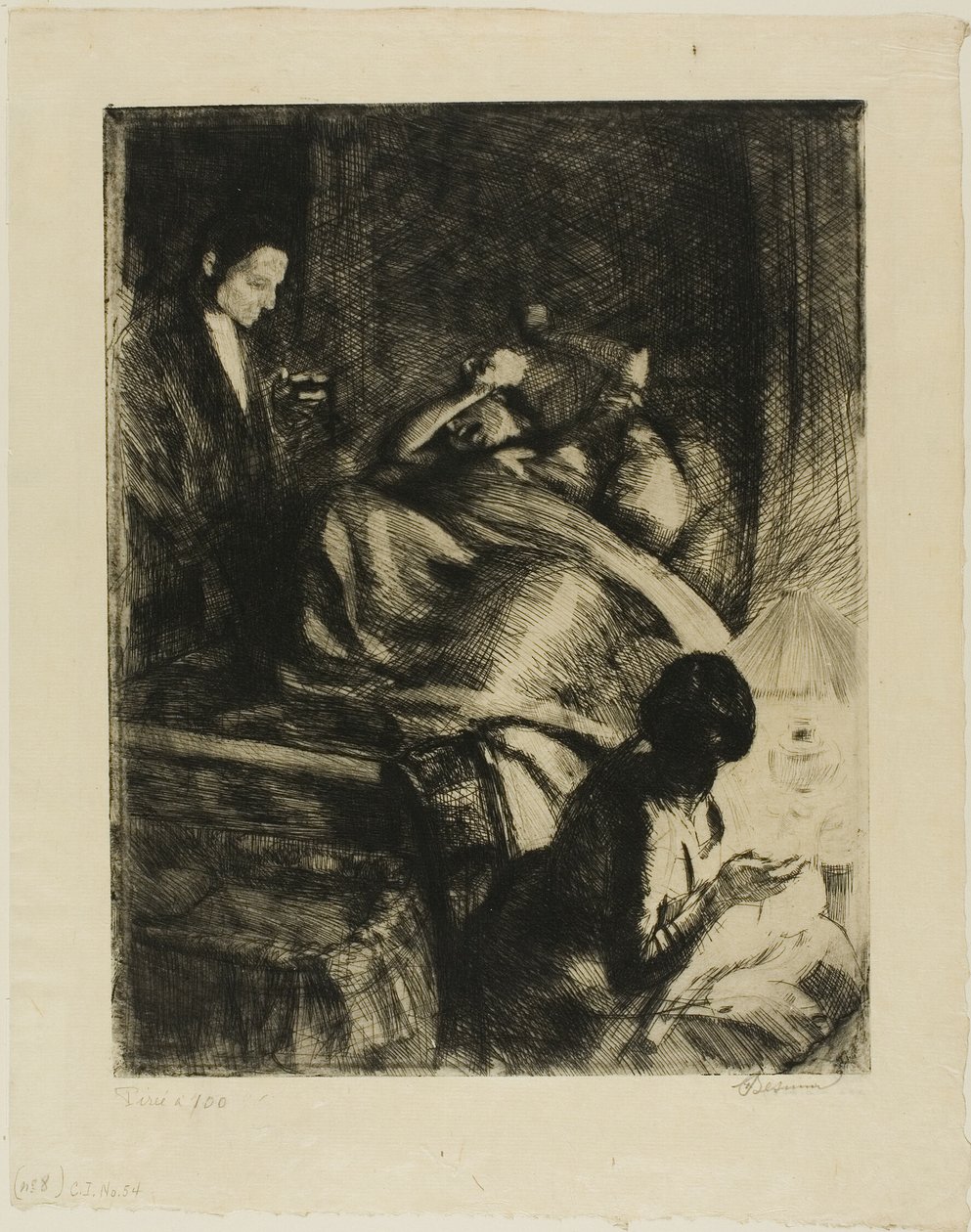 Levering, plaat drie van Vrouw door Albert Besnard