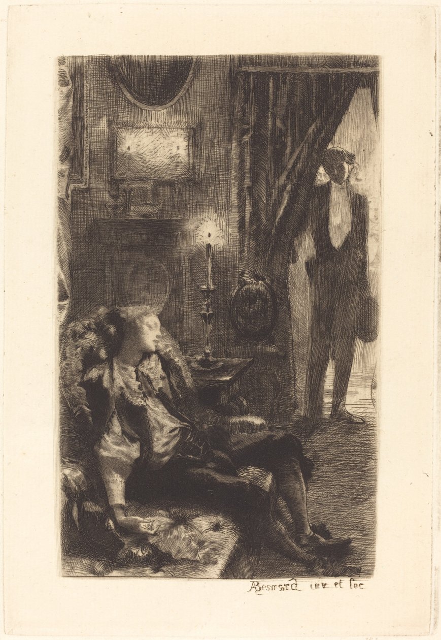 Iza Slapend door Albert Besnard