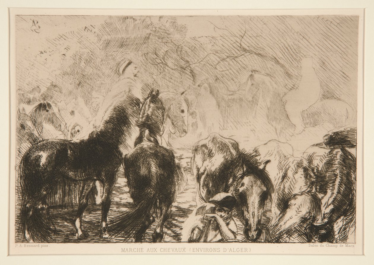 Marché aux Chevaux (Environs d) door Albert Besnard