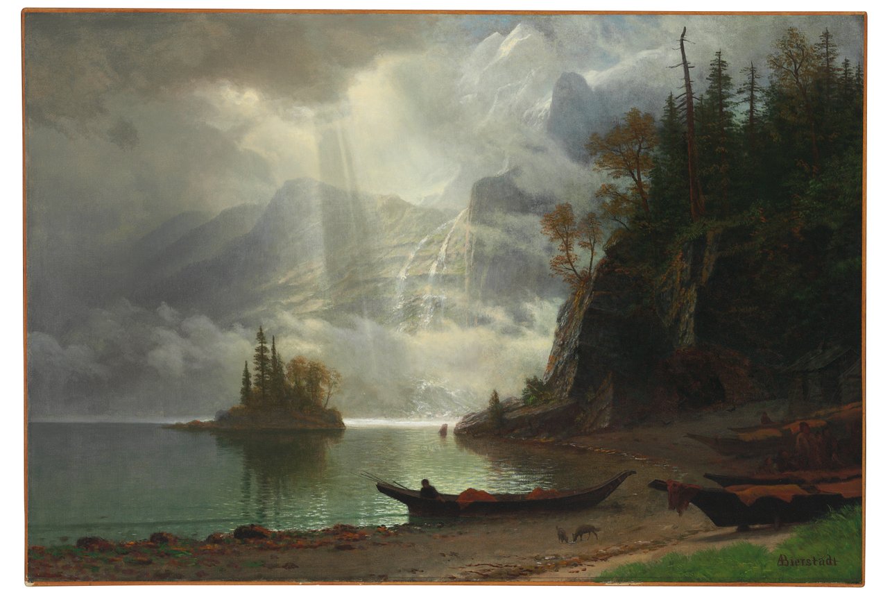 Eiland in het Meer door Albert Bierstadt