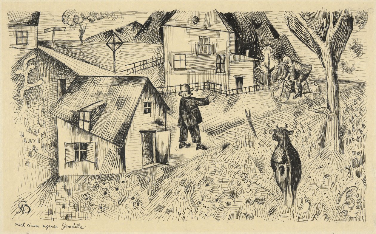 Feierabend door Albert Bloch