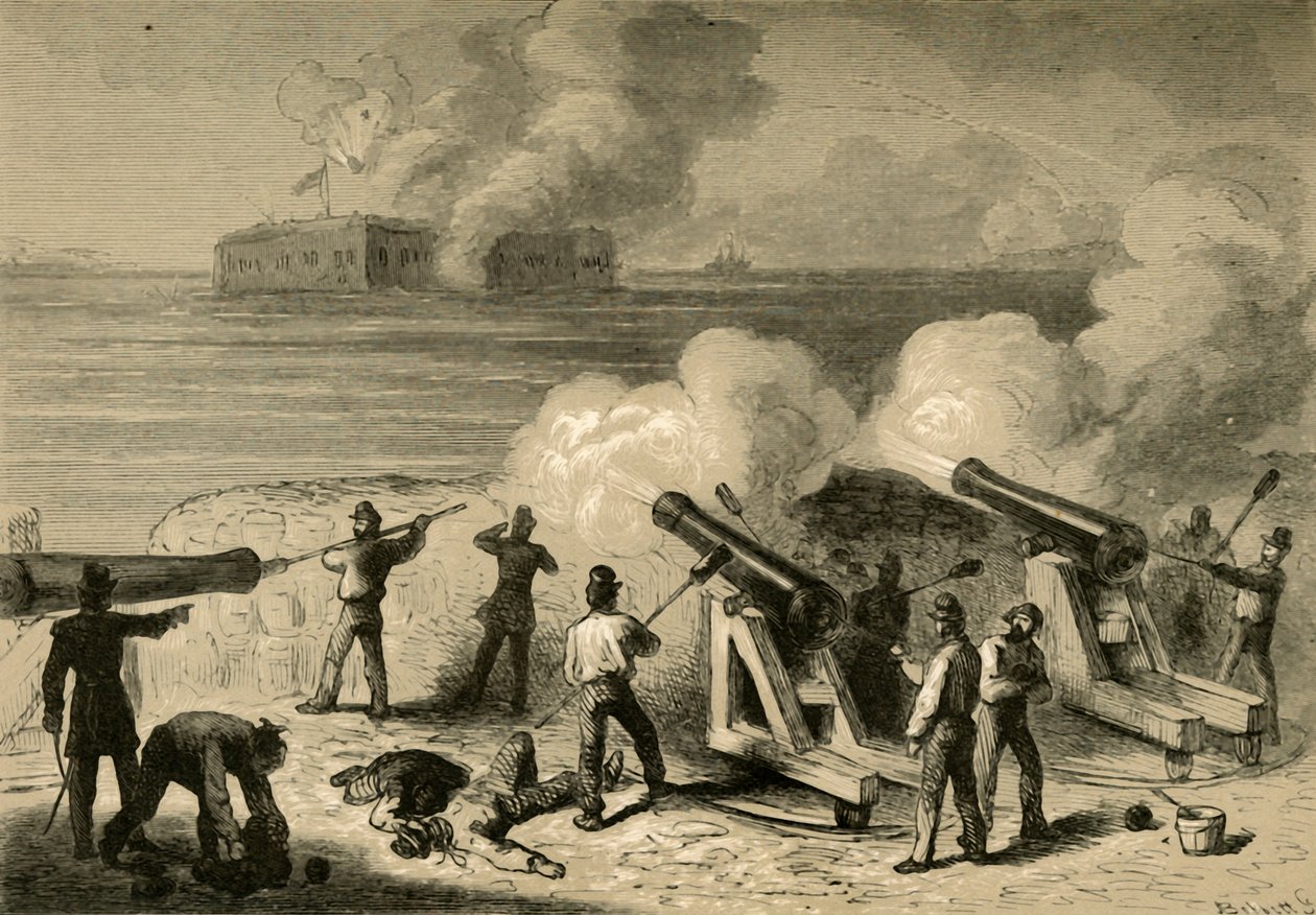 De Aanval op Fort Sumter, 1878 door Albert Bobbett