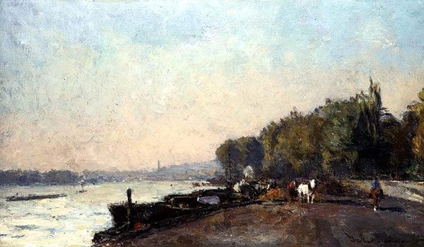 Suresnes in de Herfst door Albert Charles Lebourg
