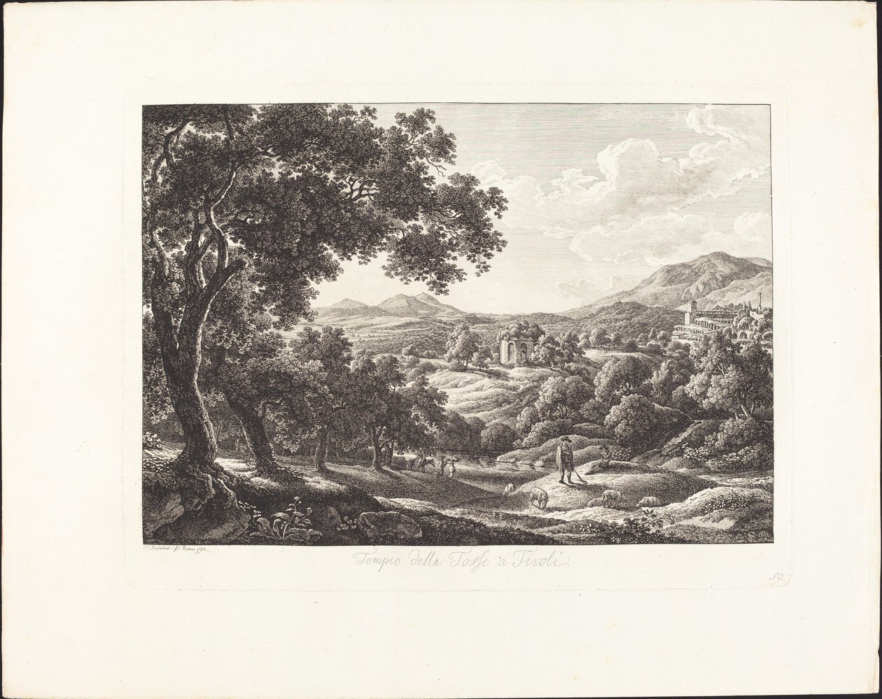 Tempio della Tosse a Tivoli door Albert Christoph Dies