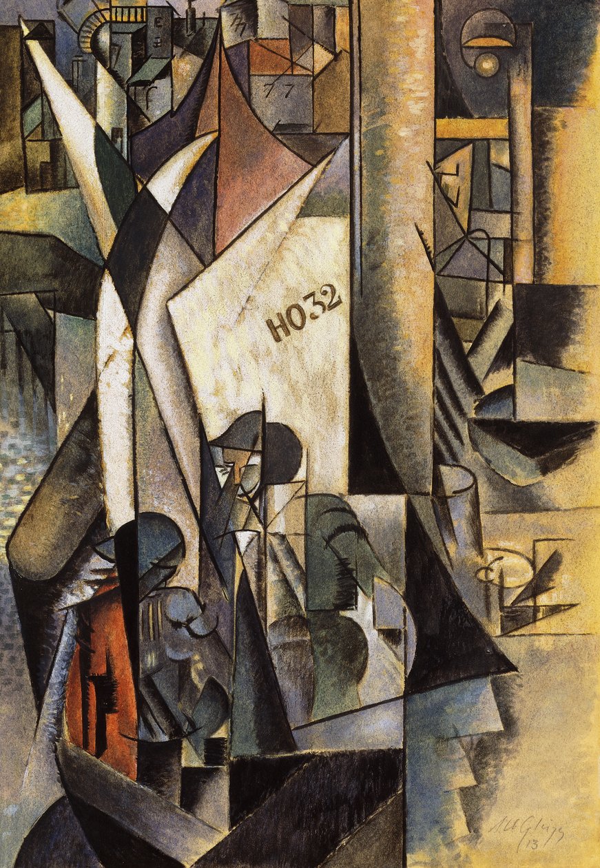 Vissersboten; Les Bateaux de Peche door Albert Gleizes