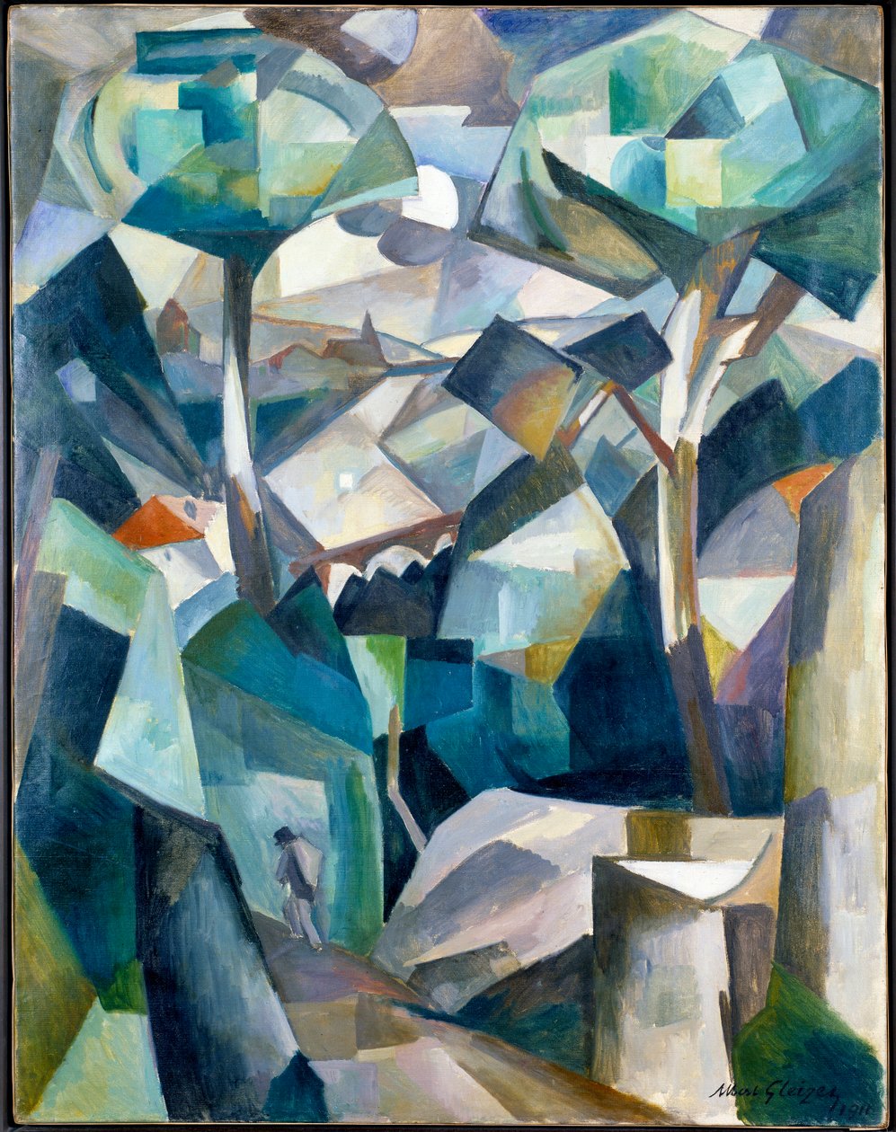 Landschap met personages door Albert Gleizes