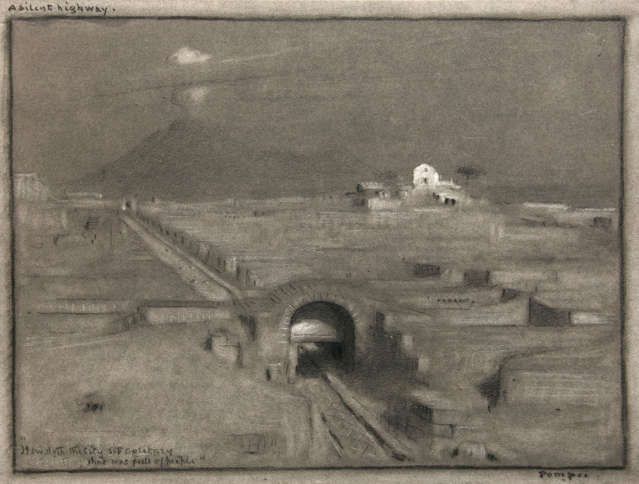 Een Stille Snelweg, Pompeii, ca. 1904 door Albert Goodwin