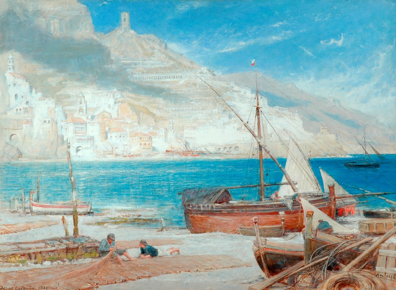 Amalfi, 1900 door Albert Goodwin