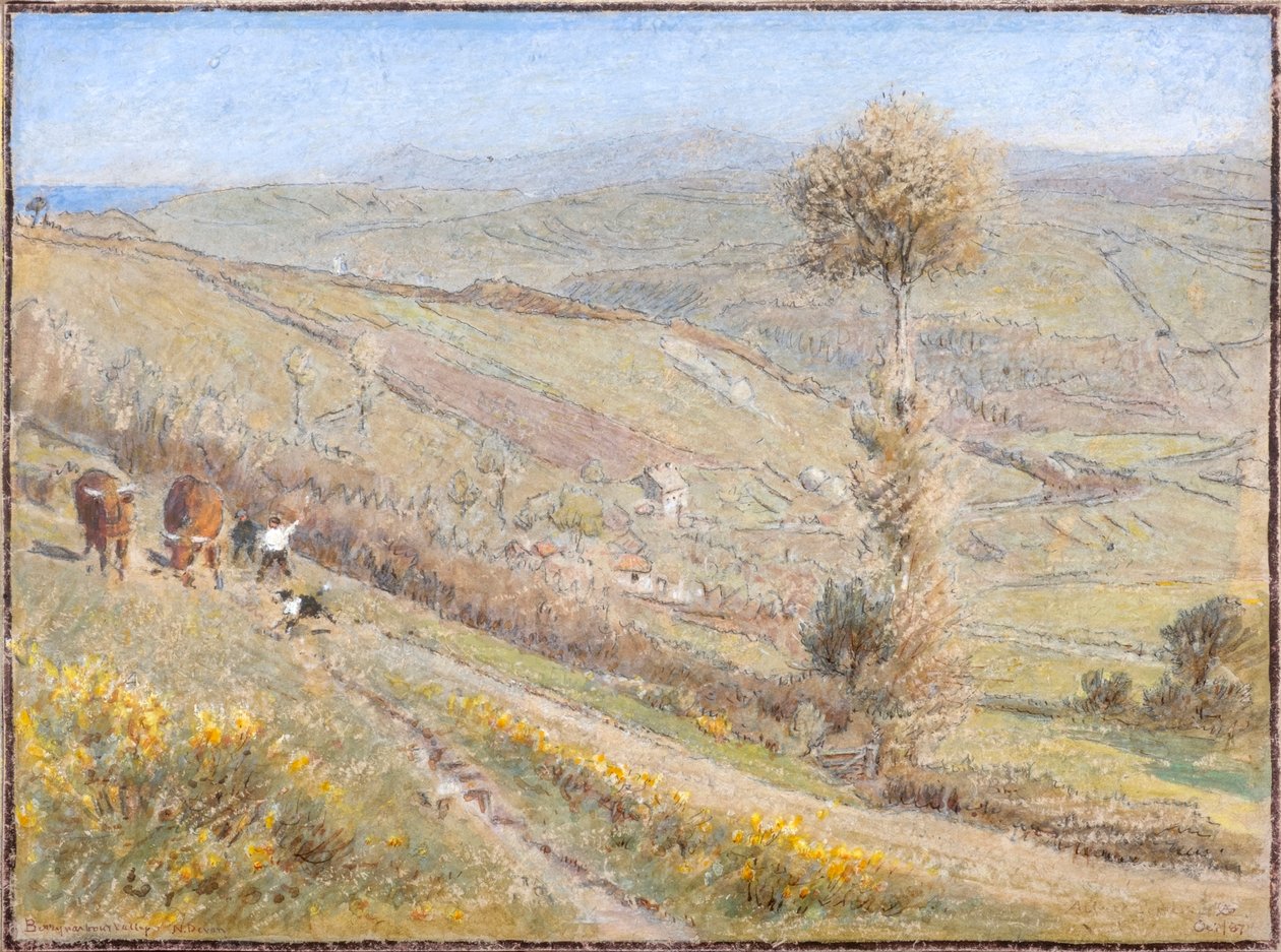 Berryharbour Valley, N.Devon door Albert Goodwin