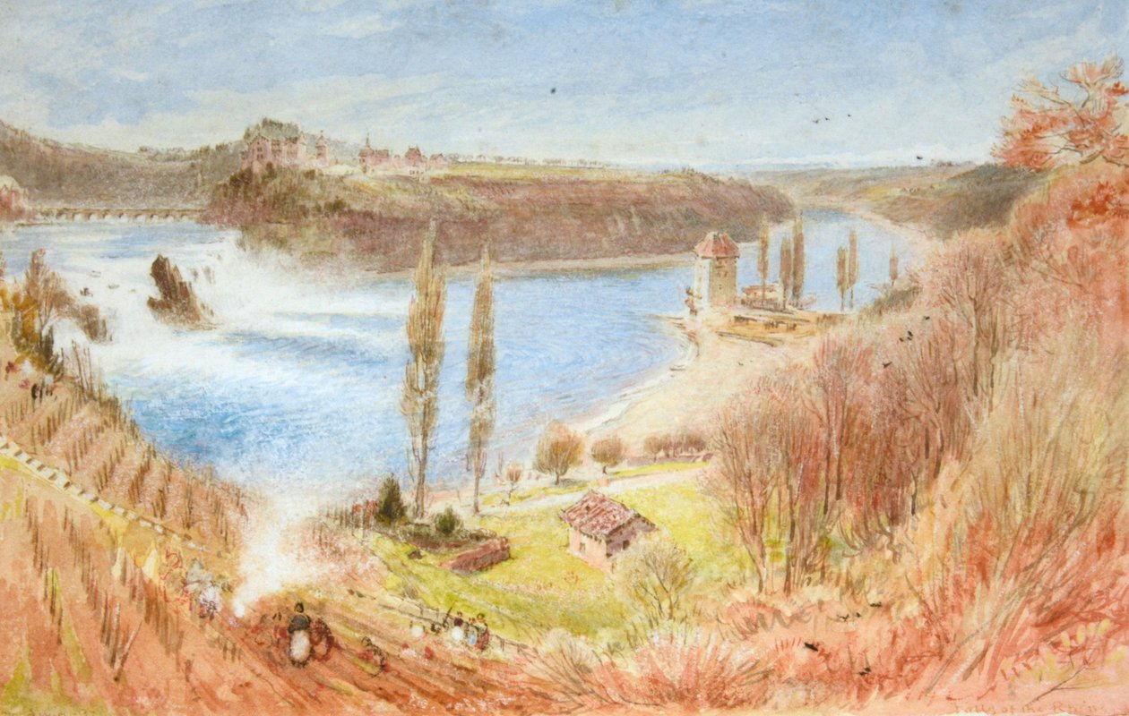Watervallen van de Rijn door Albert Goodwin