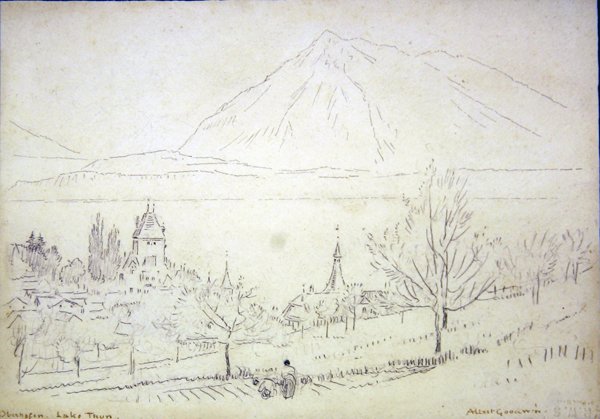 Meer van Thun, Oberhofen door Albert Goodwin
