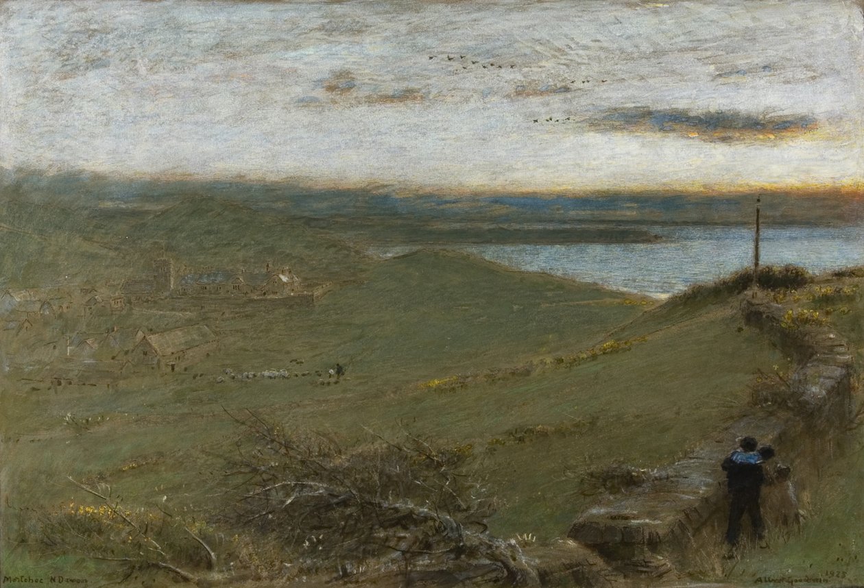 Morthoe, Noord-Devon door Albert Goodwin
