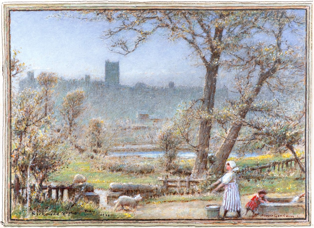 Richmond, Yorkshire door Albert Goodwin