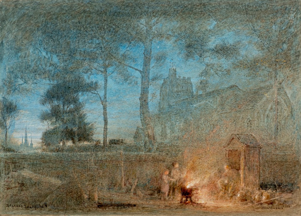 St Chads, Lichfield door Albert Goodwin