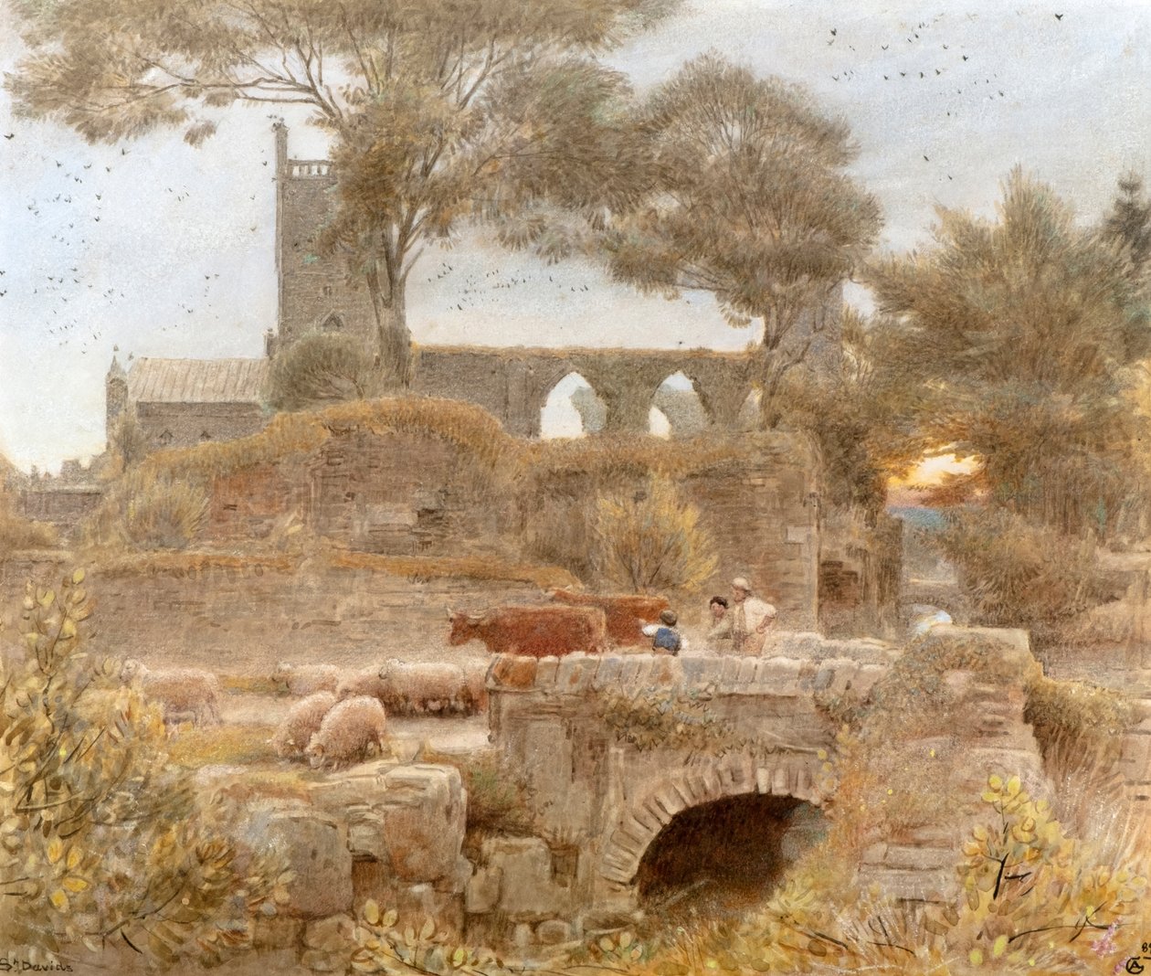 St Davids door Albert Goodwin