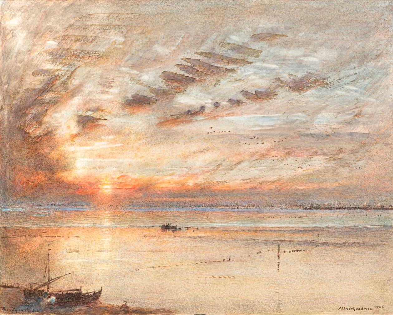De stad in de zee door Albert Goodwin