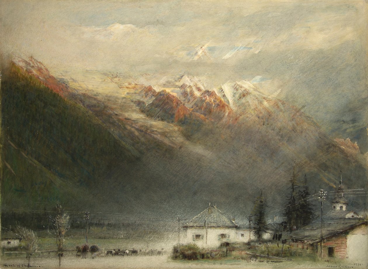 Het Dal van Chamonix door Albert Goodwin