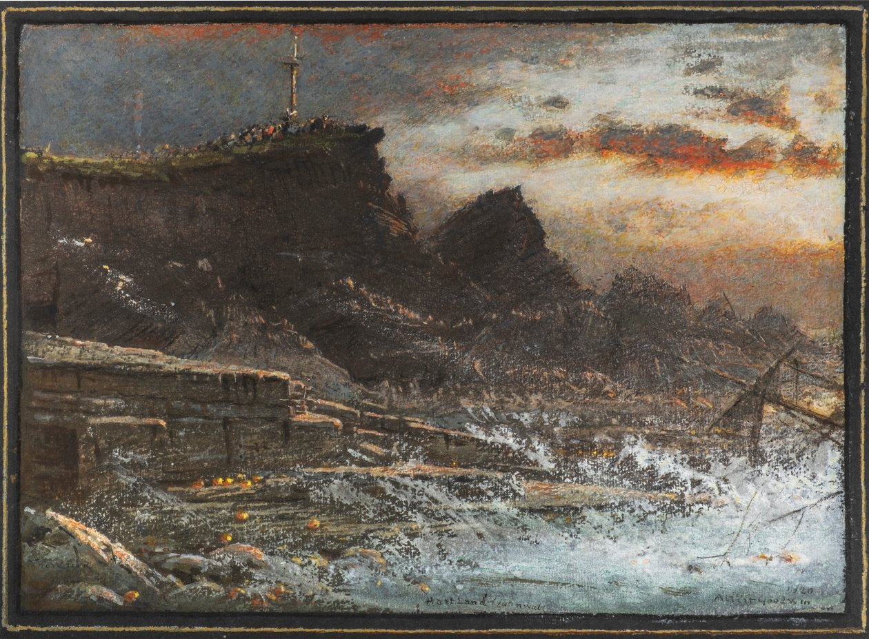 Het Wrak, Hartland, Cornwall door Albert Goodwin
