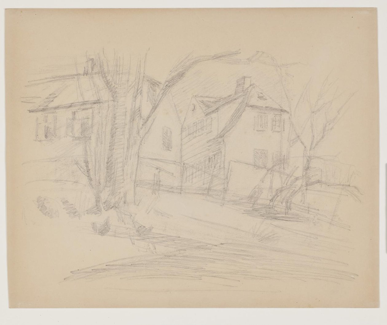 Winterdag in Lyngby door Albert Gottschalk