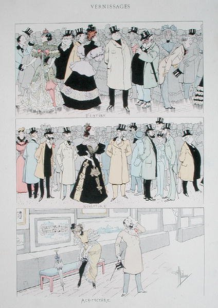 Galerijopeningen, ca. 1900 door Albert Guillaume