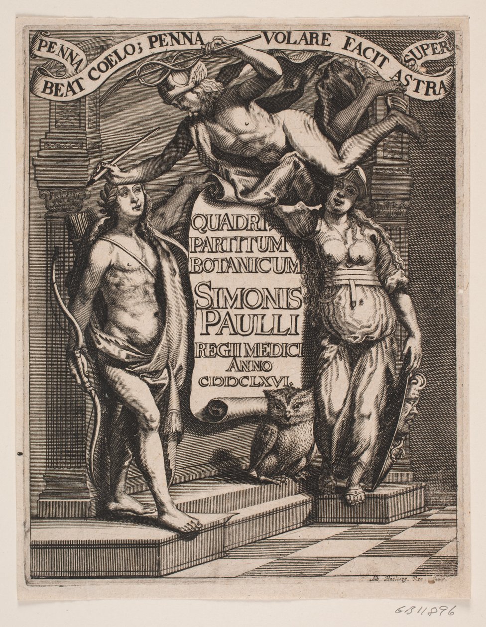 Titelblad voor Simon Paulli, "Quadripartitum Botanicum", 1667 door Albert Haelwegh