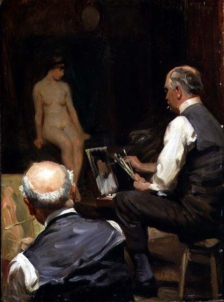 In het atelier door Albert Henry Collings