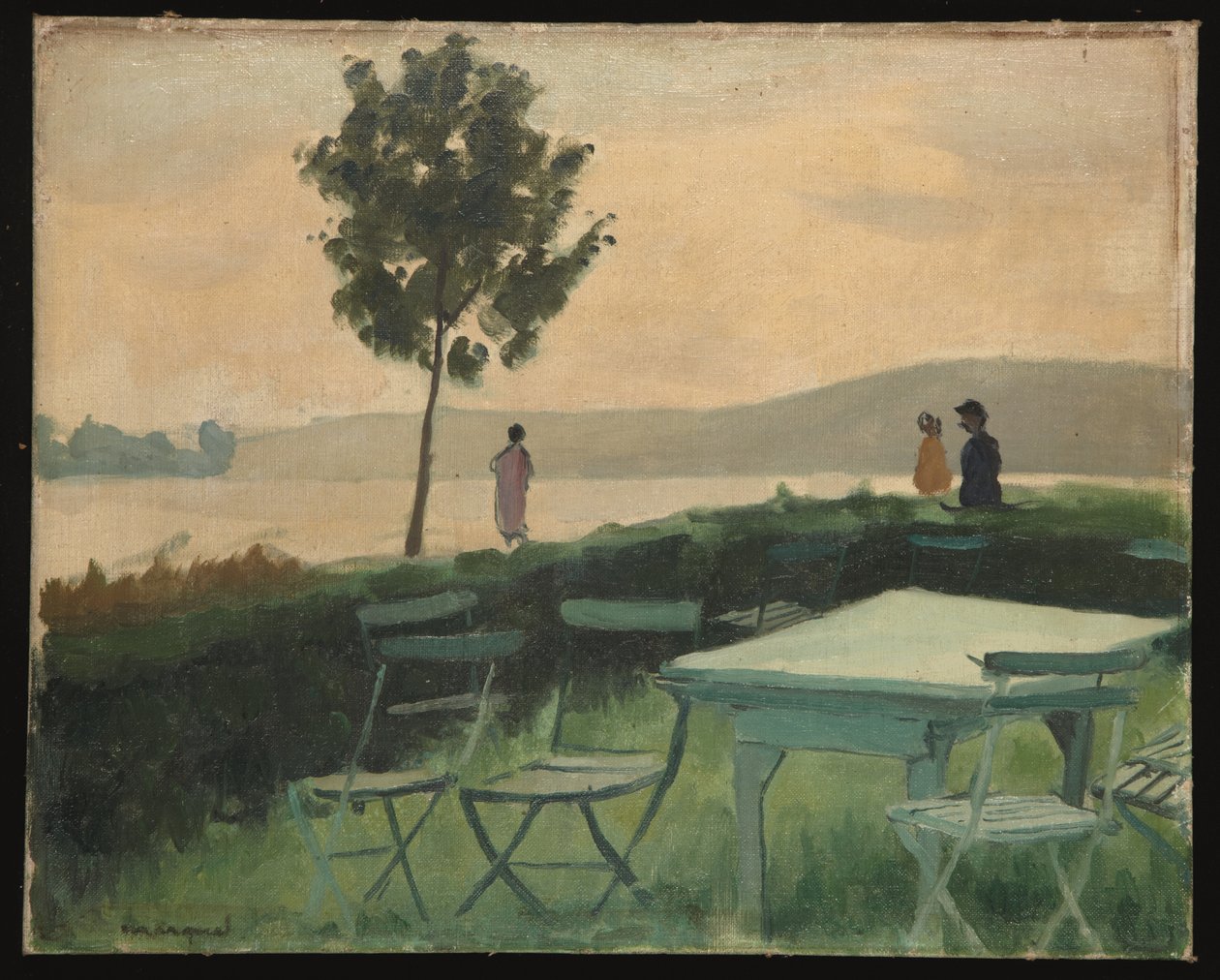 Terras bij Vieux-Port door Albert Marquet