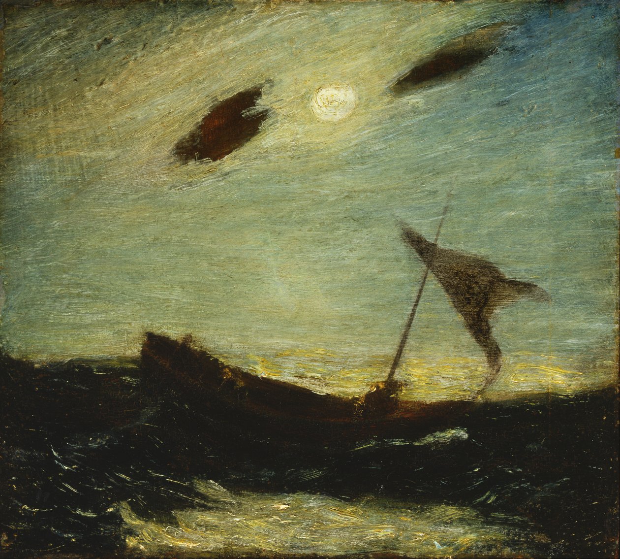 Maanlicht, 1887 door Albert Pinkham Ryder