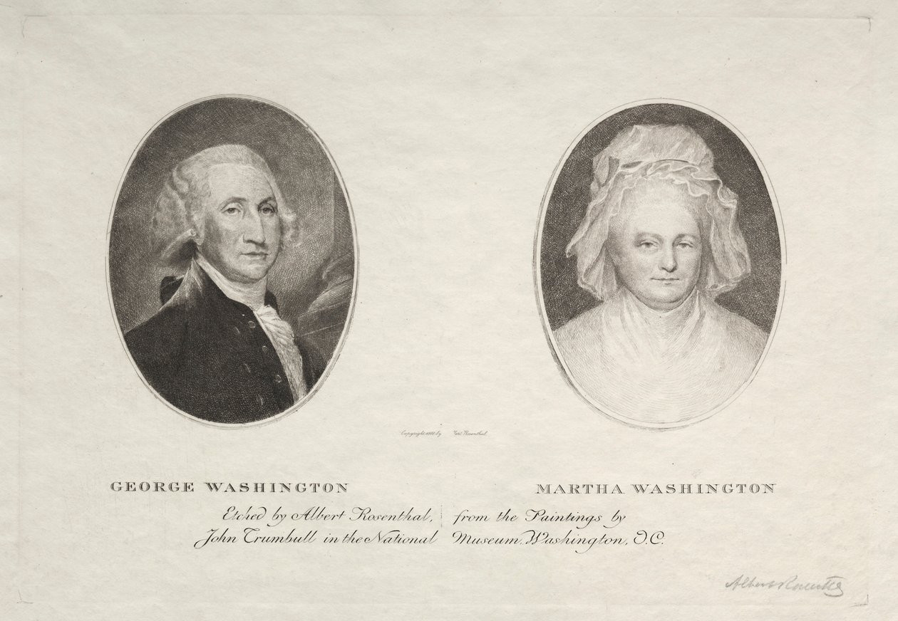 George en Martha Washington door Albert Rosenthal