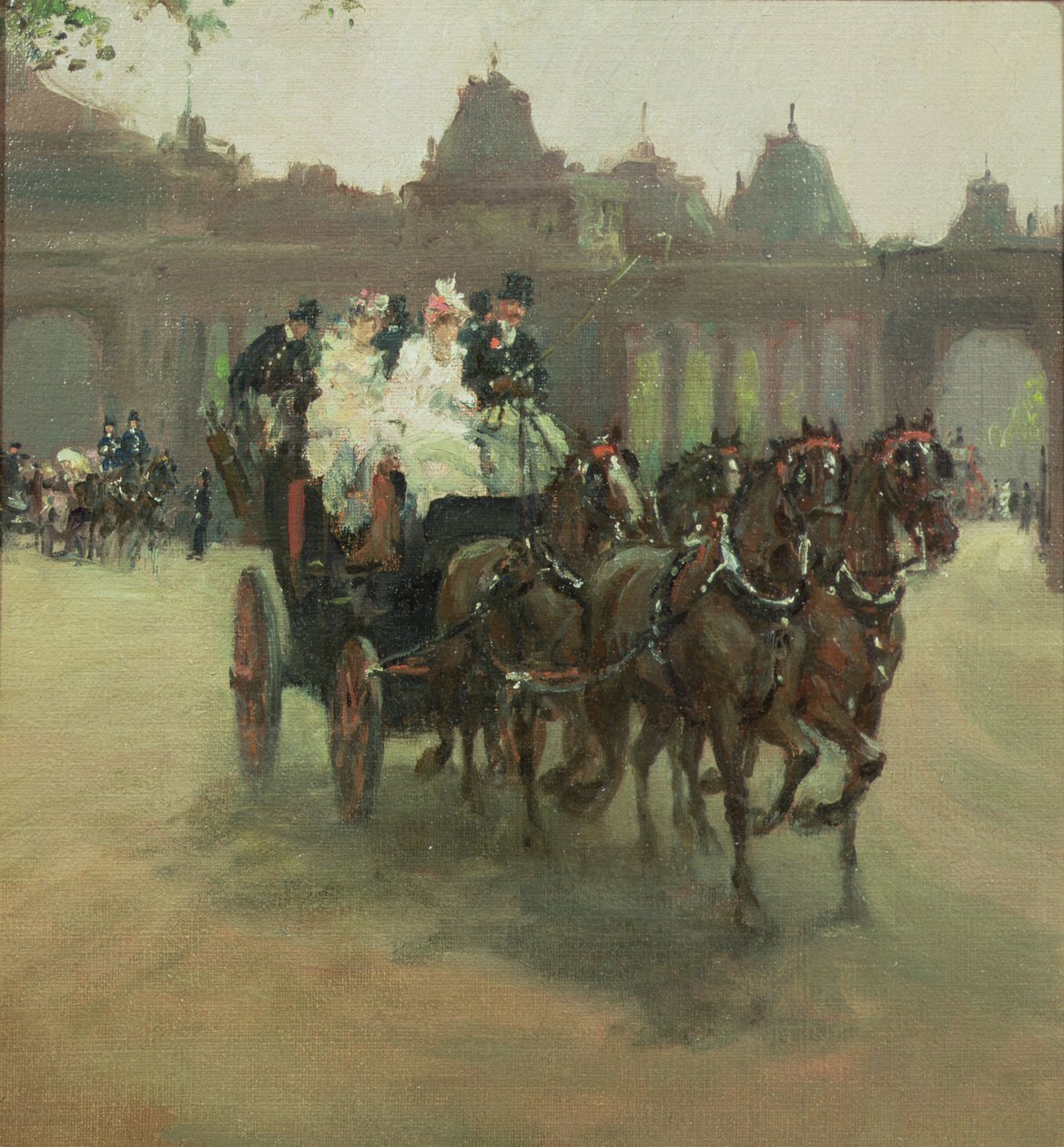 Koetsen in Hyde Park door Albert Snr. Ludovici