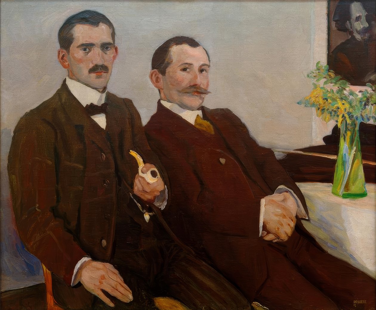 Albert Weisgerbers broers Peter en Fritz door Albert Weisgerber