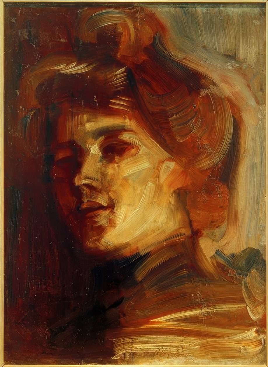 Dame met hoed door Albert Weisgerber