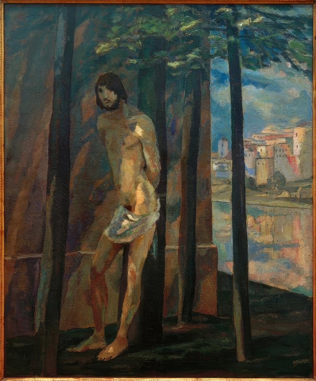 Sebastiaan aan de muur door Albert Weisgerber