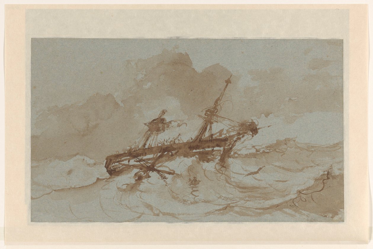 Tweemaster op hoge zee door Albertus van Beest