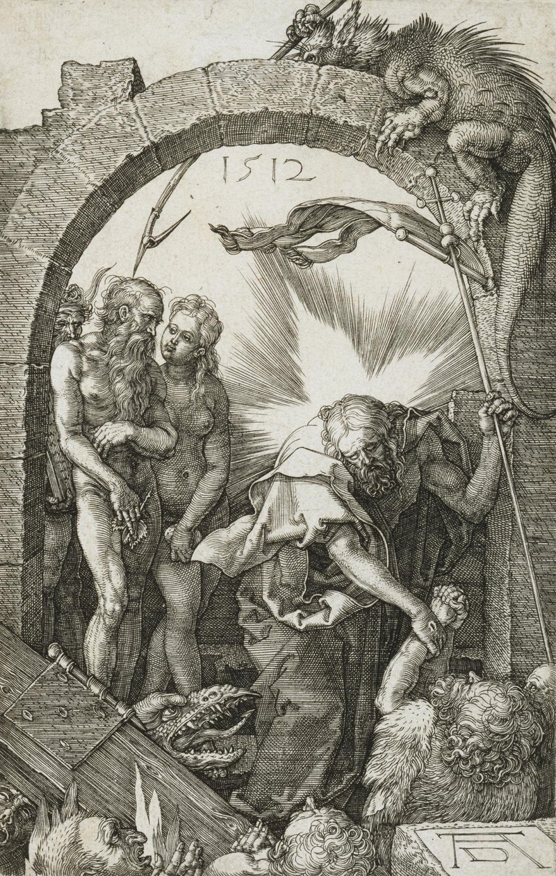 Christus in het voorgeborchte door Albrecht Dürer