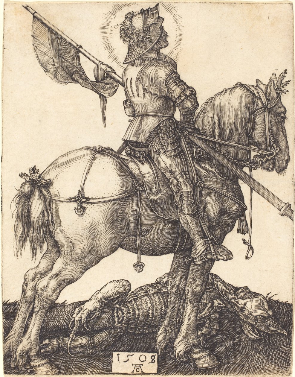 Sint Joris te paard door Albrecht Dürer