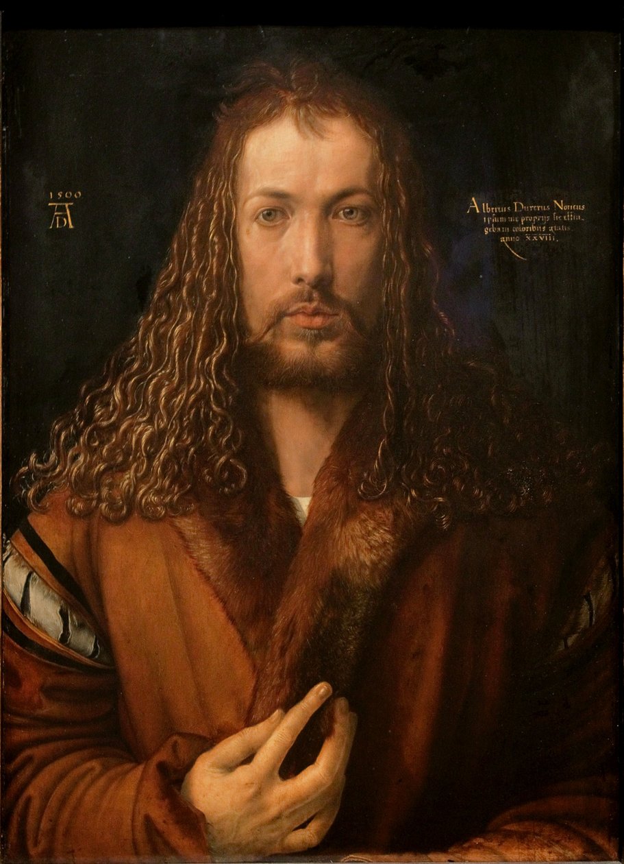 Zelfportret in bontjas door Albrecht Dürer