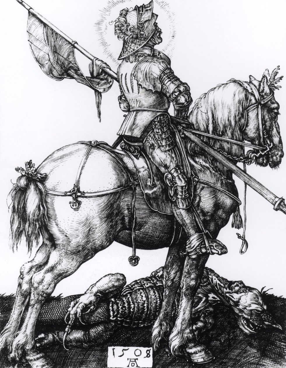 Sint-Joris en de Draak, 1508 door Albrecht Dürer