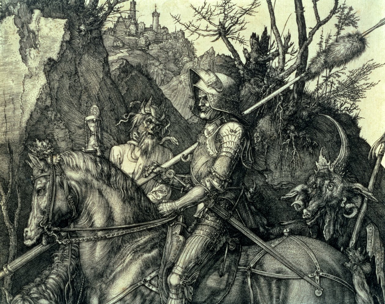 De ridder, de dood en de duivel, 1513-14, detail door Albrecht Dürer