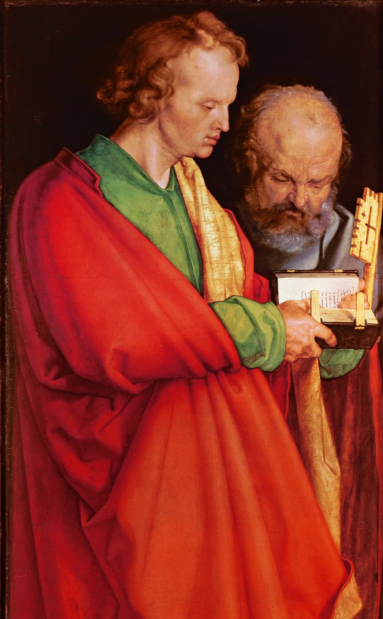 St. Johannes met St. Petrus (detail) door Albrecht Dürer