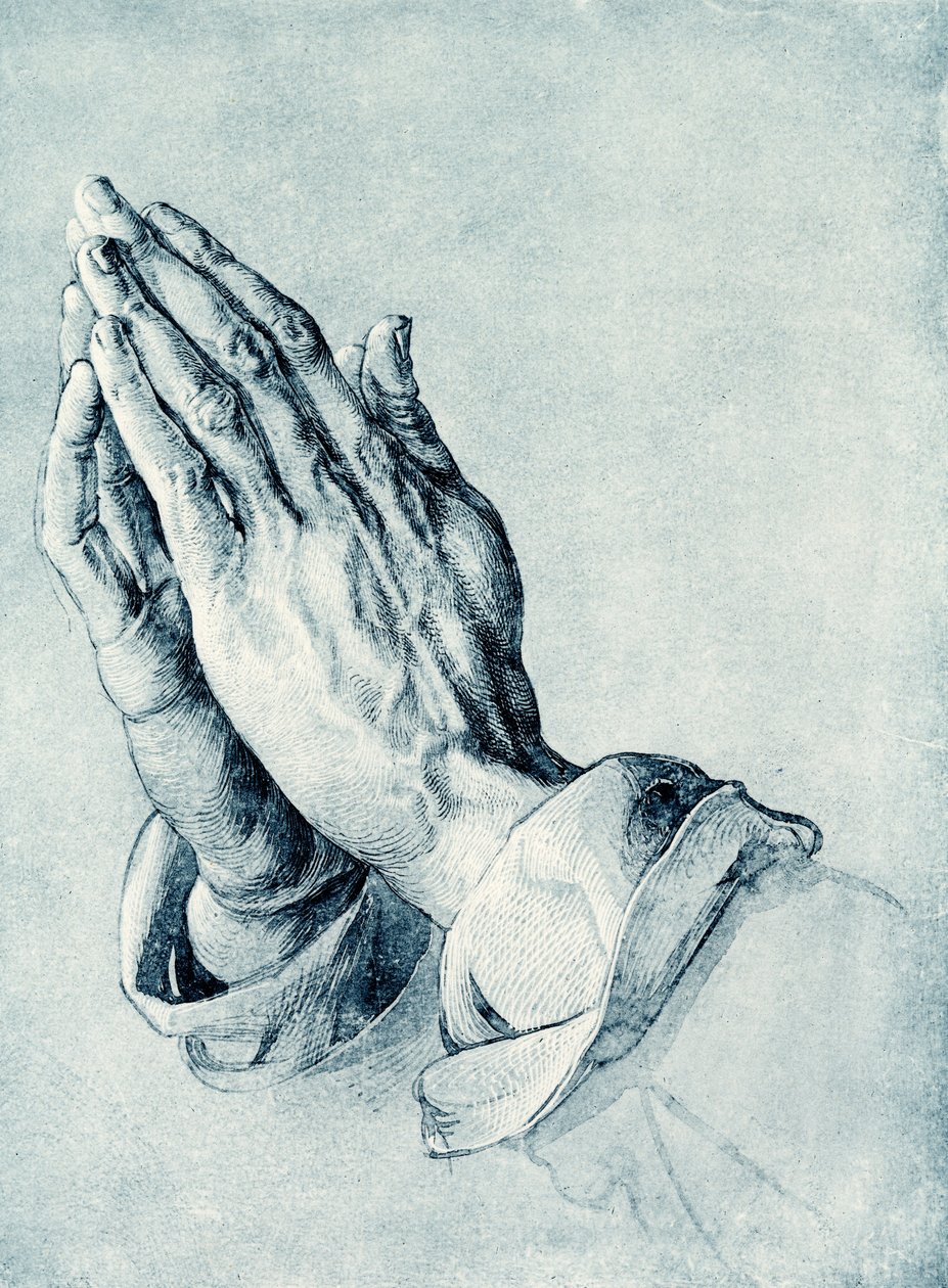 Gevouwen handen van een Apostel door Albrecht Dürer