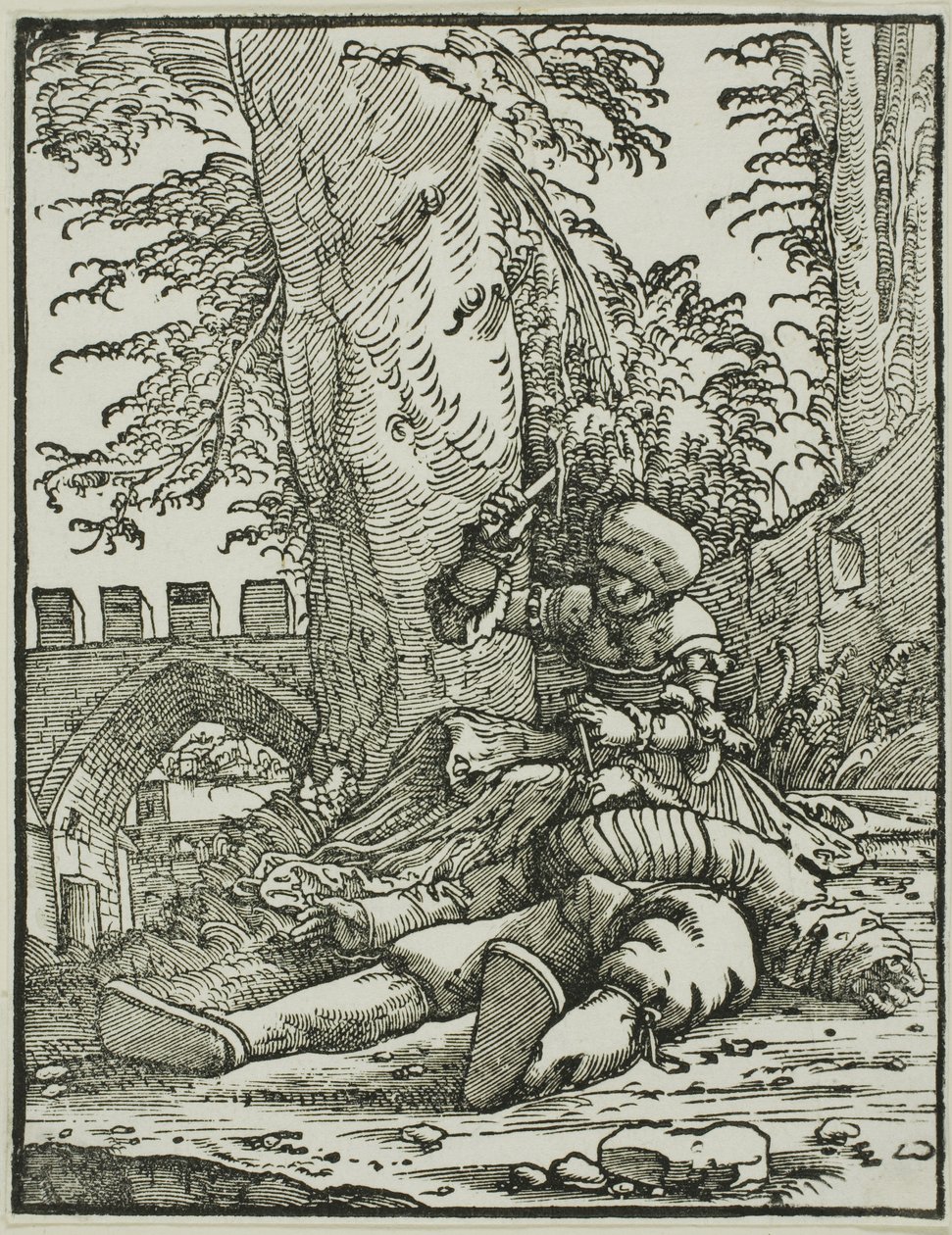 Jael en Sisera door Albrecht Altdorfer
