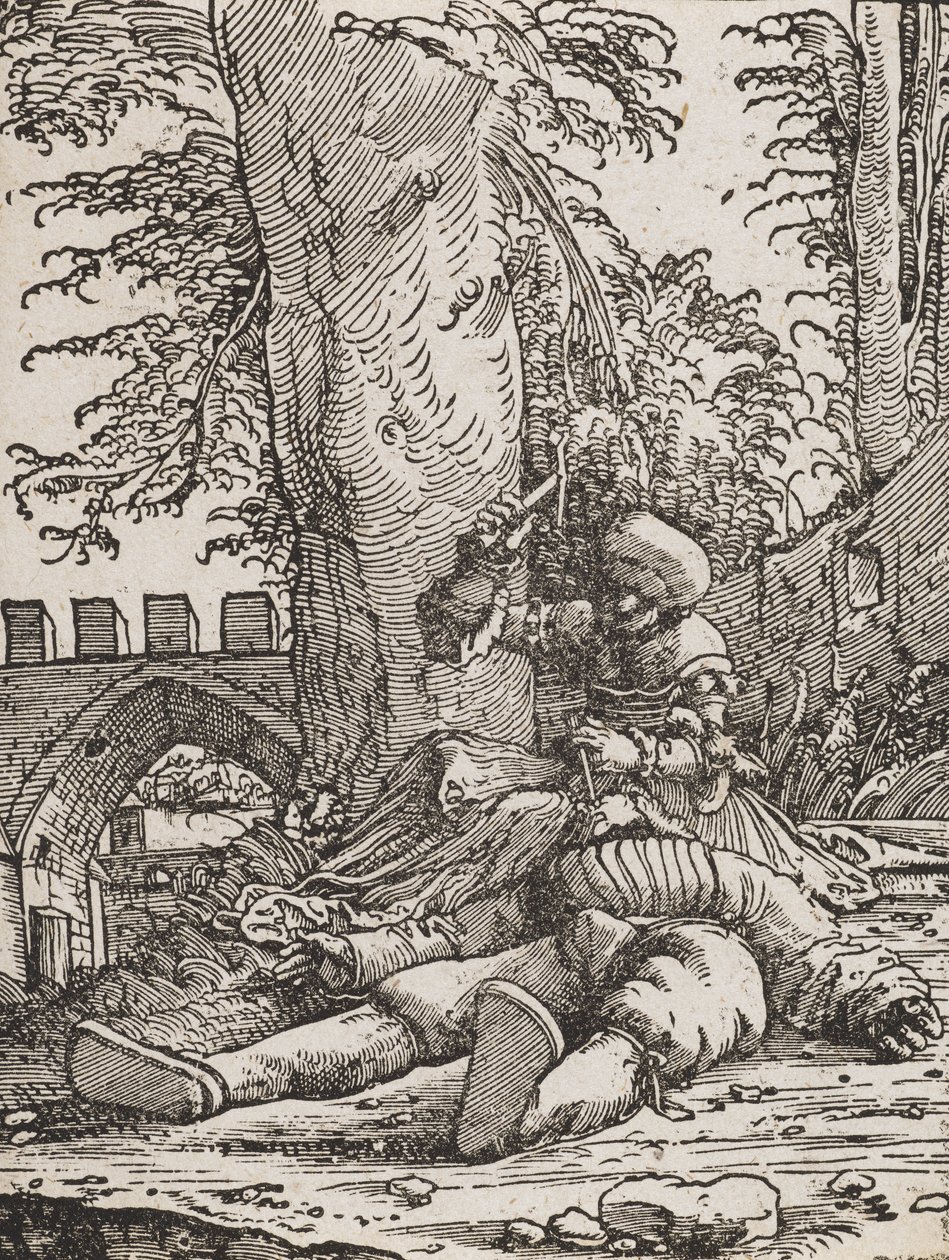 Jael doodt Sisera door Albrecht Altdorfer