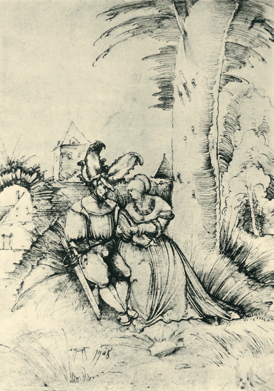 Liefhebbers, 1508, 1943 door Albrecht Altdorfer