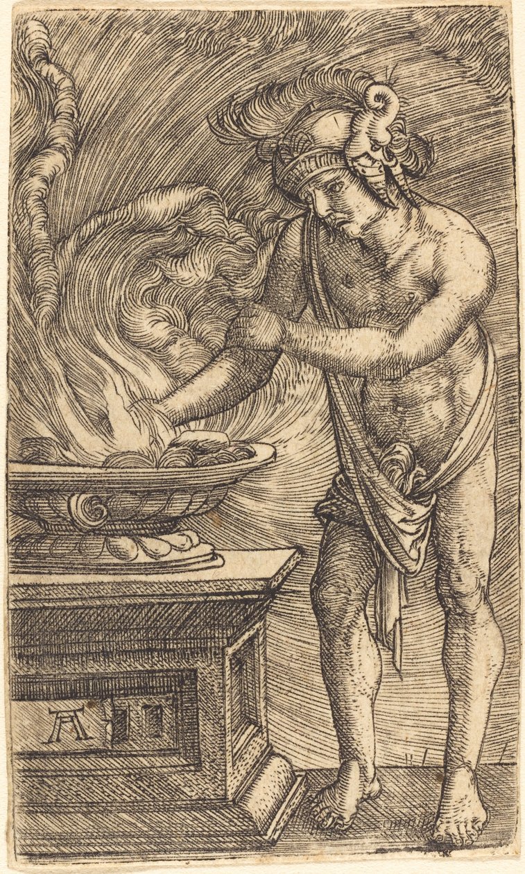 Mucius Scaevola door Albrecht Altdorfer