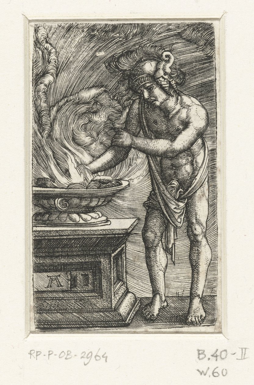 Mucius Scaevola door Albrecht Altdorfer