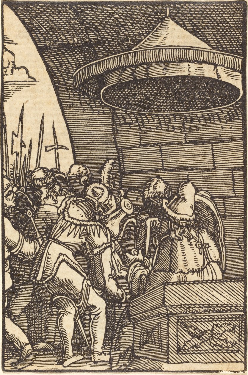 Pilatus wast zijn handen door Albrecht Altdorfer