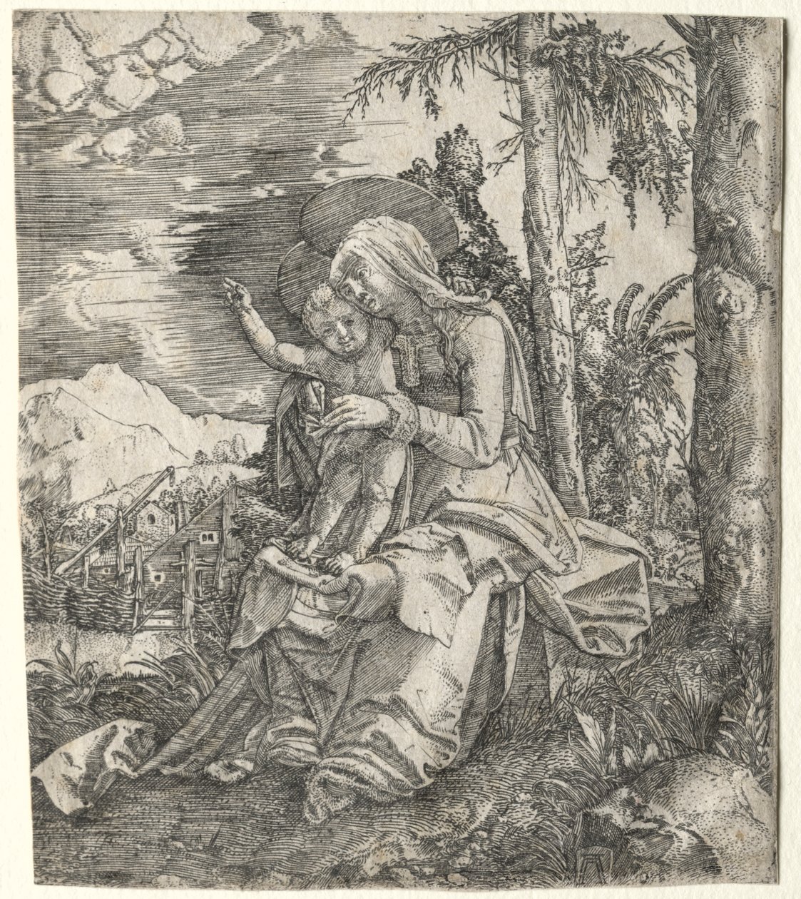 De Maagd in een Landschap door Albrecht Altdorfer