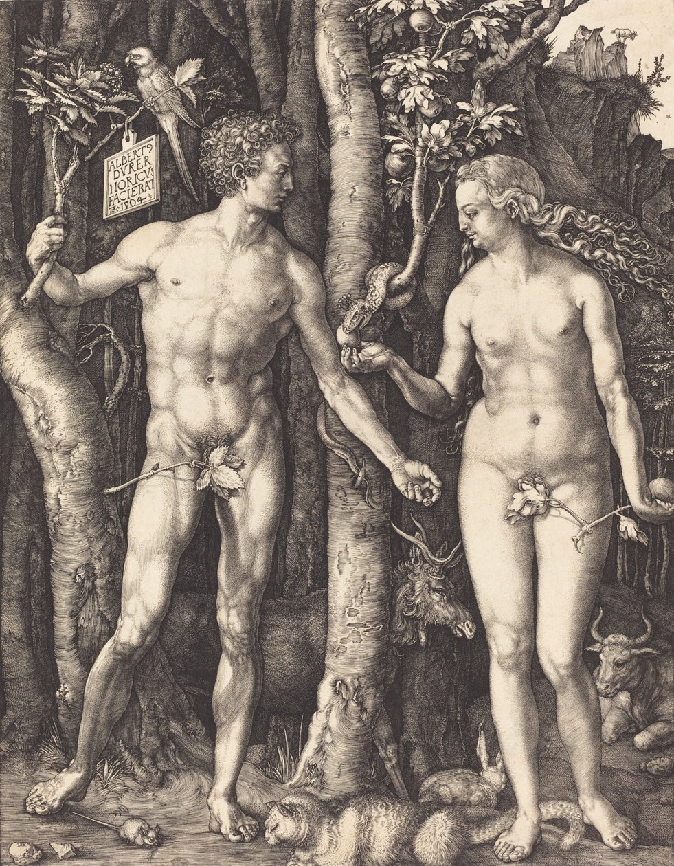 Adam en Eva, 1504 door Albrecht Dürer